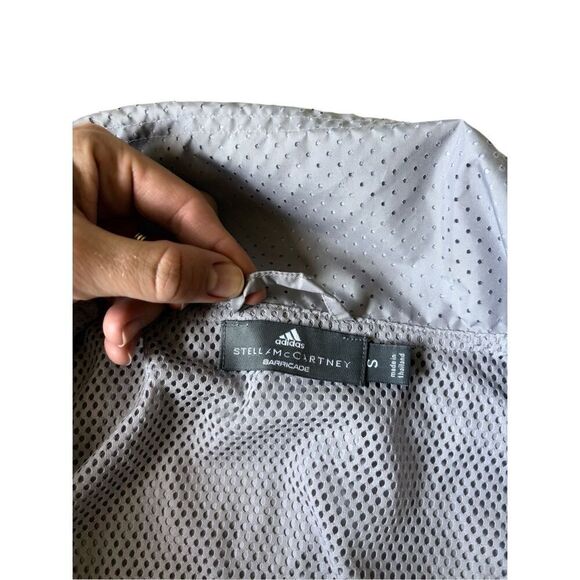 Stella McCartney x Adidas Barricade Bomber Full Zip Jacket size S Gray Silver - Picture 4 of 15